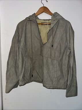 Zara Olive Green Hooded Anorak Jacket